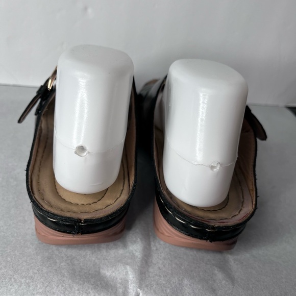 Styluxe Black Braided Leather Sandals with Mary Jane Strap size8 - Picture 4 of 6